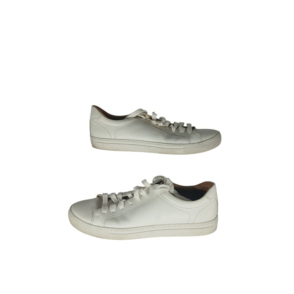 Banana Republic Leather Sneakers 9.5M White Minimalist Low Top Casual Luxury
